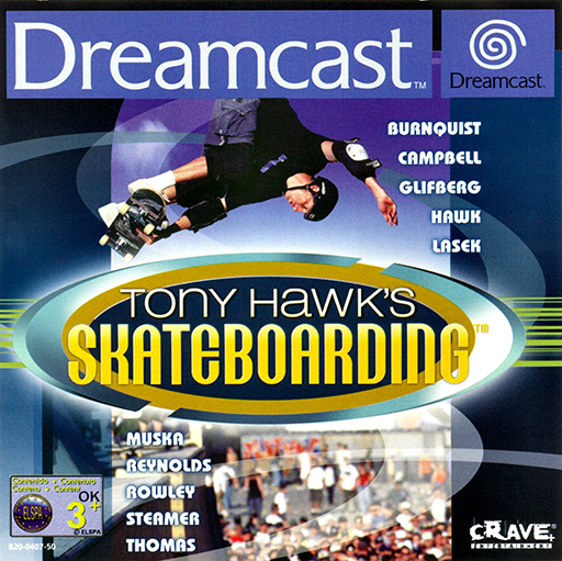 Tony Hawk's Skateboarding box art for Sega Dreamcast